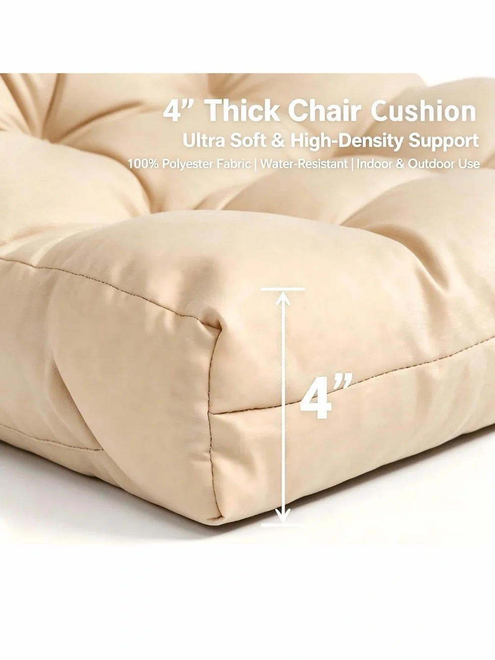 Qilloway Tufted Plush Chair Cushon With Ties